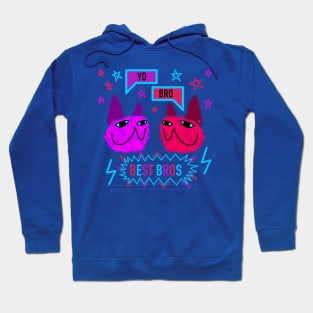 Fuzzy Cats Best Bros Hoodie